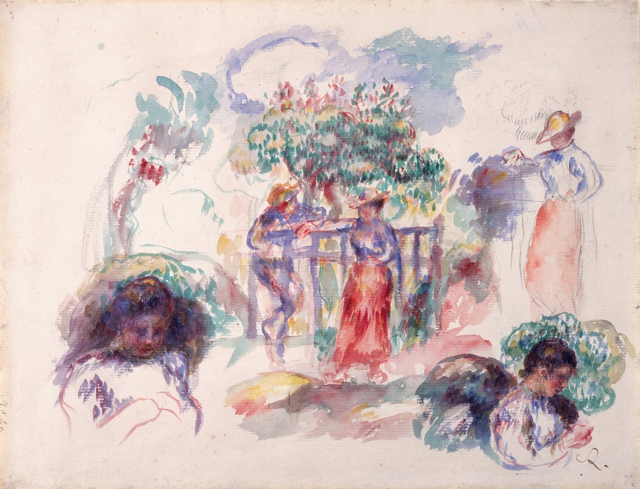 Bir Ağacın Altındaki Figürler, 1880-82. by Pierre Auguste Renoir