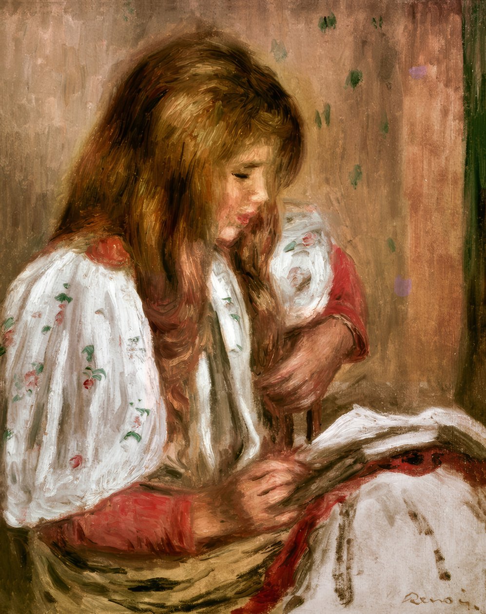beyaz kız by Pierre Auguste Renoir