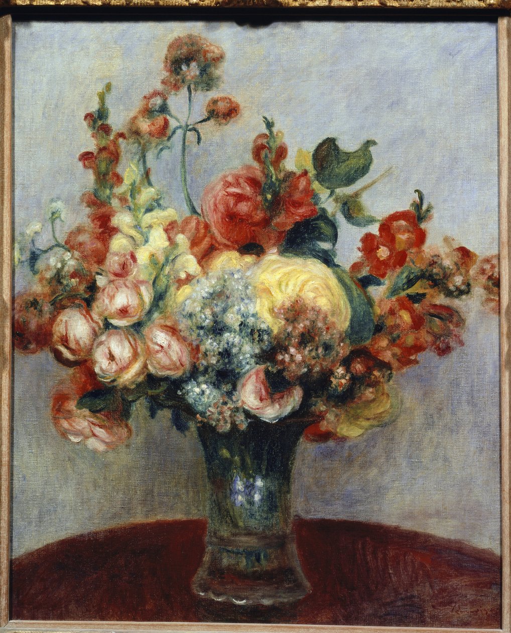 Vazoda Çiçekler (tuval üzerine yağlı boya by Pierre Auguste Renoir