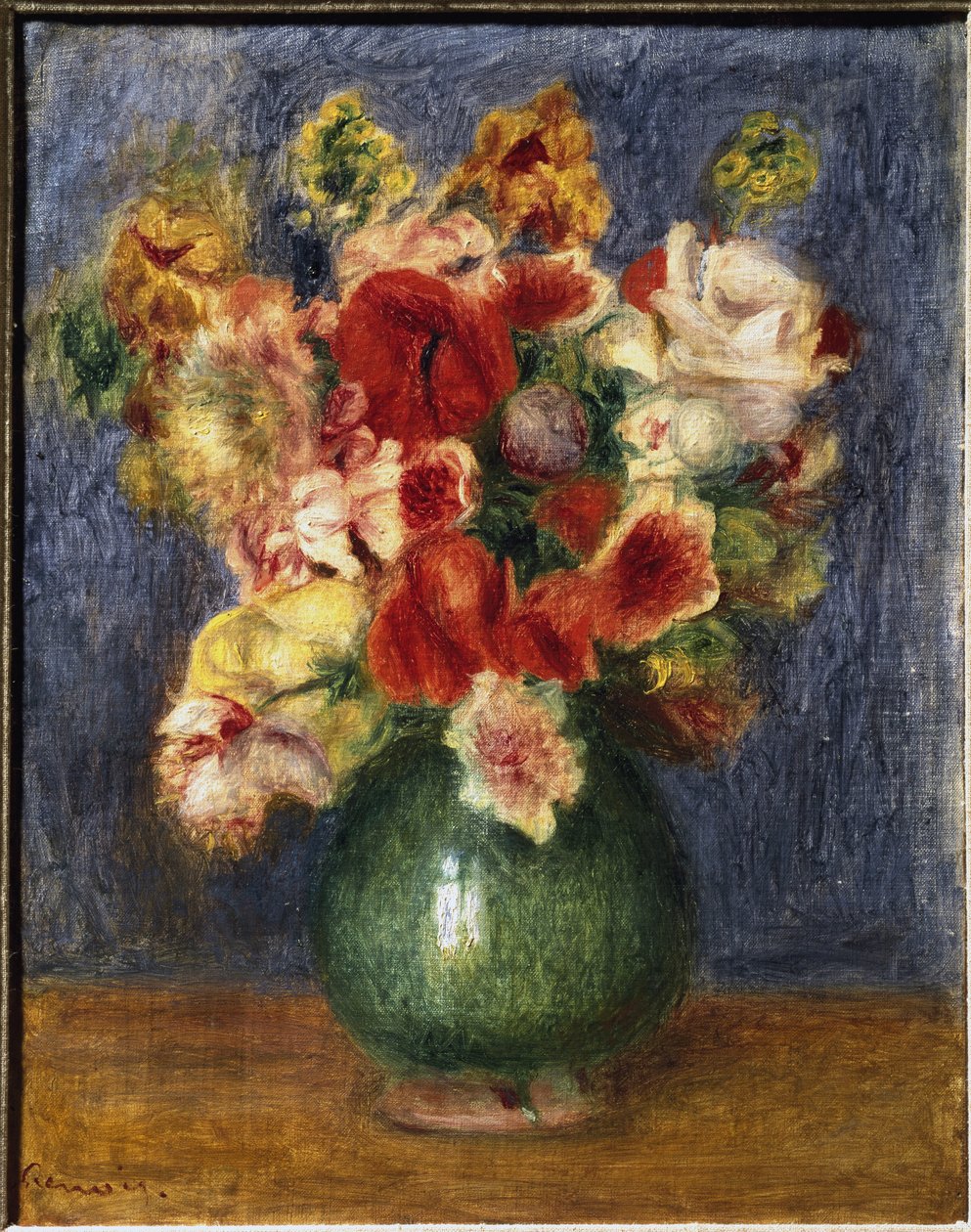 Vazoda Çiçekler (tuval üzerine yağlı boya by Pierre Auguste Renoir