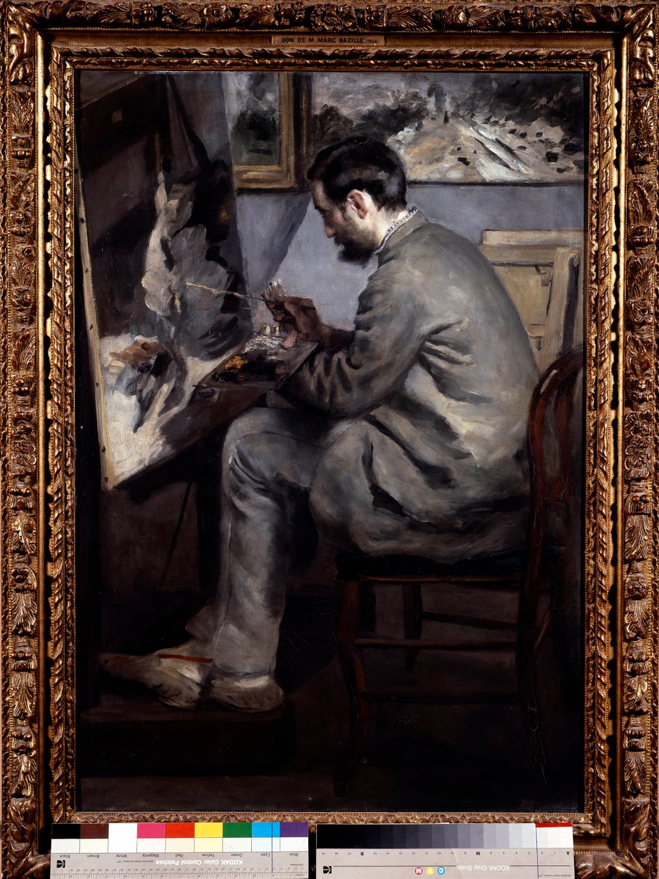 Frederic Bazille (1841-1870): Pierre Auguste Renoir (1841-1919) tarafından yapılan portre by Pierre Auguste Renoir