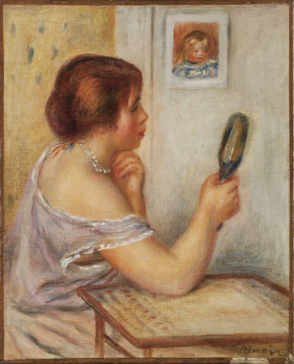 Gabrielle Ayna Tutuyor veya Marie Dupuis Coco Portresi ile Ayna Tutuyor, 1900