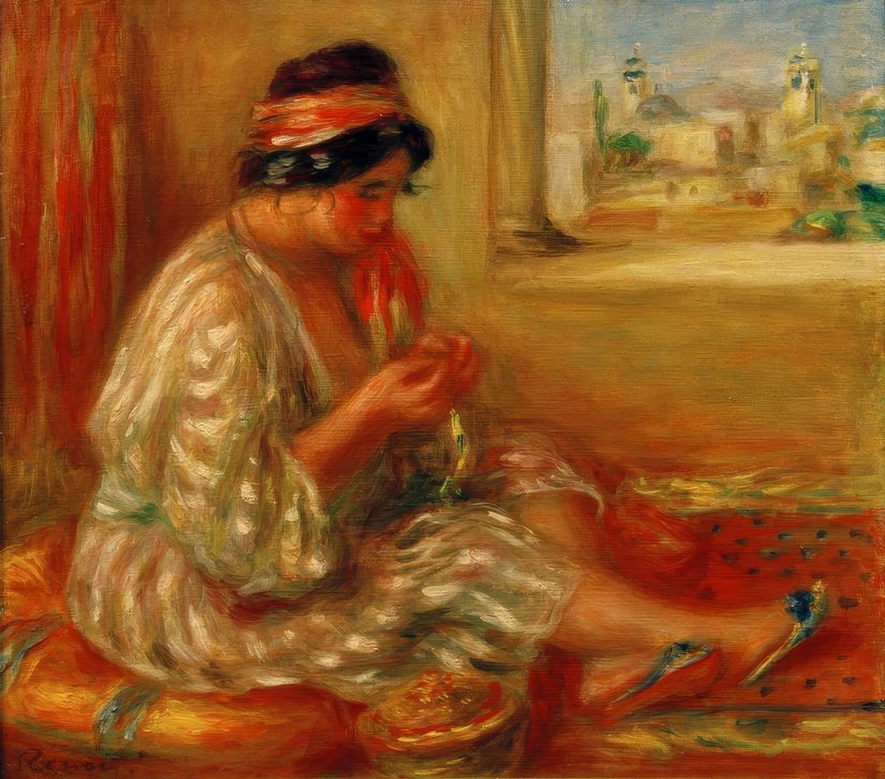 Gabrielle Cezayir içinde by Pierre Auguste Renoir