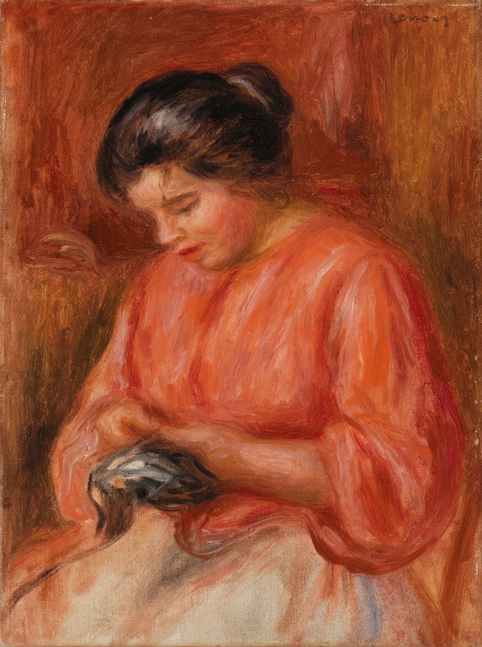 kız örgü by Pierre Auguste Renoir