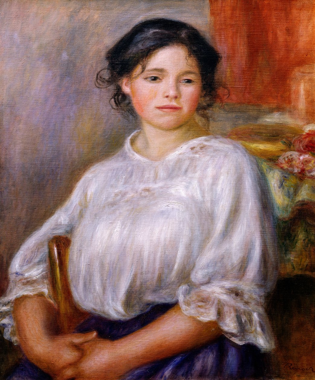 Oturan Kız, Pierre-Auguste Renoir by Pierre Auguste Renoir