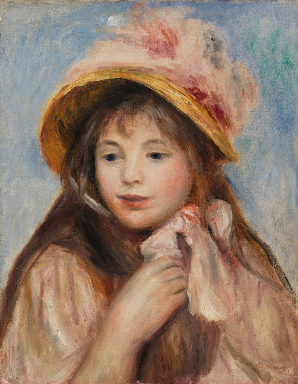 Pembe Boneli Kız by Pierre Auguste Renoir