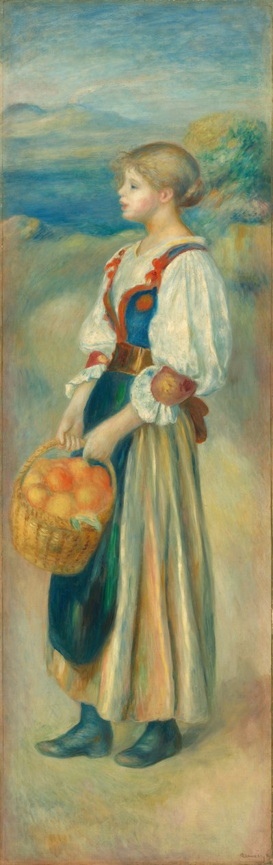 Portakal Sepetli Kız, c. 1889. by Pierre Auguste Renoir