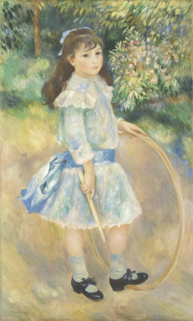 Çemberli Kız, 1885 by Pierre Auguste Renoir