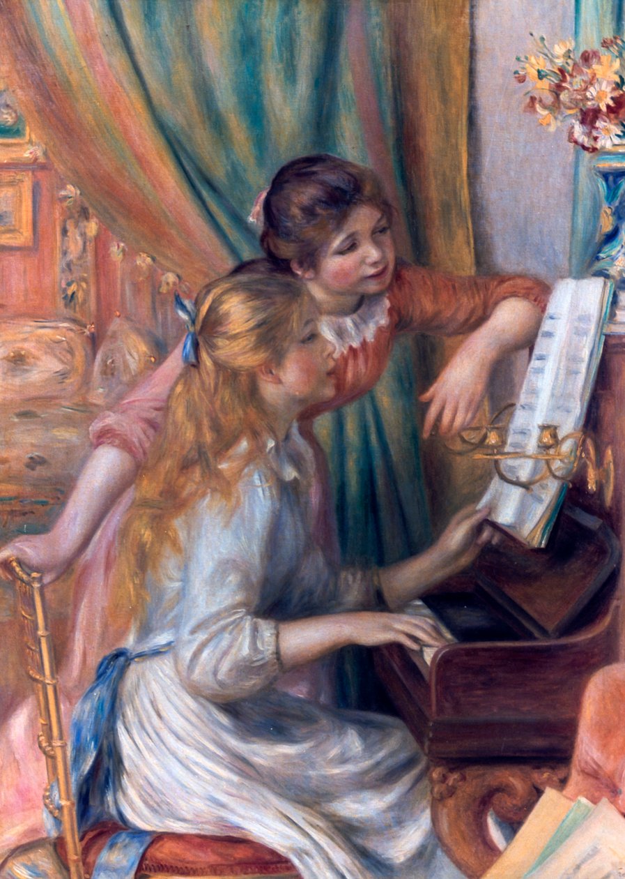 Piyanodaki Kızlar, 1892 by Pierre Auguste Renoir