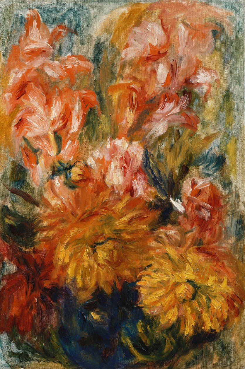 Mavi Vazoda Gladioli; Mavi Vazoda Gladioli, by Pierre Auguste Renoir