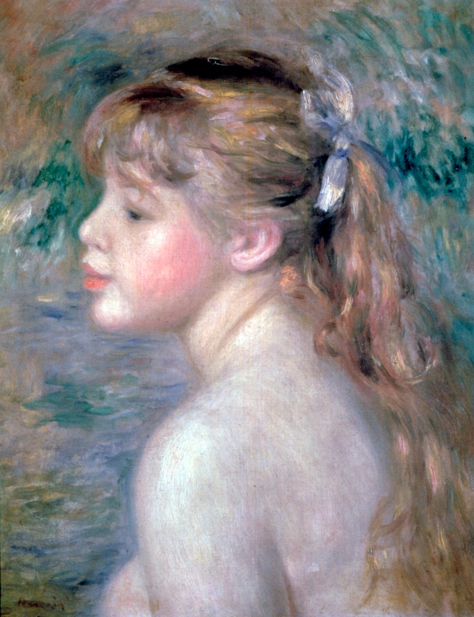 Bir Çocuğun Başı, 1892. by Pierre Auguste Renoir