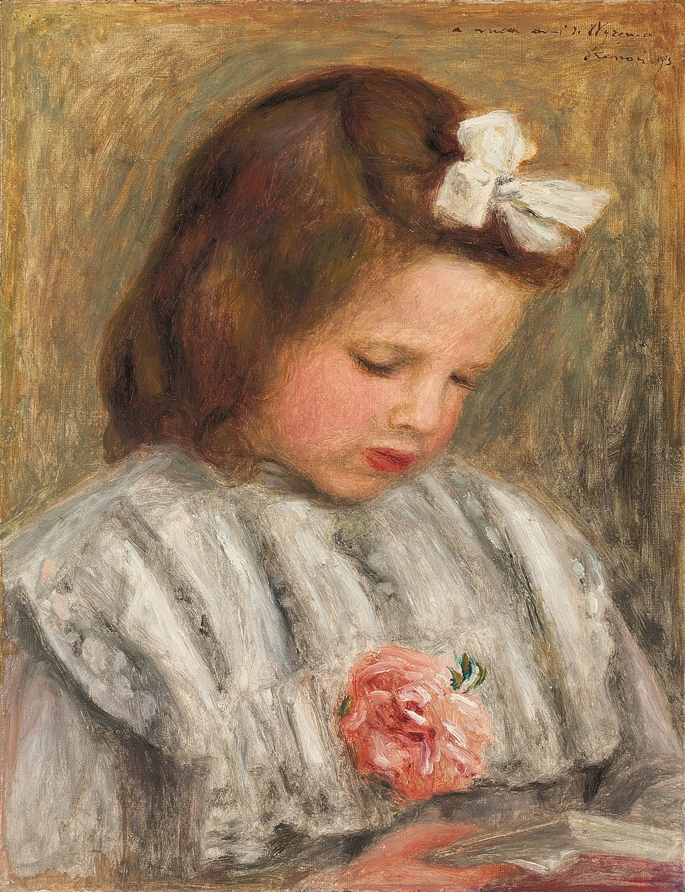 Kızın Başı; Kız Başı, c. 1893 by Pierre Auguste Renoir