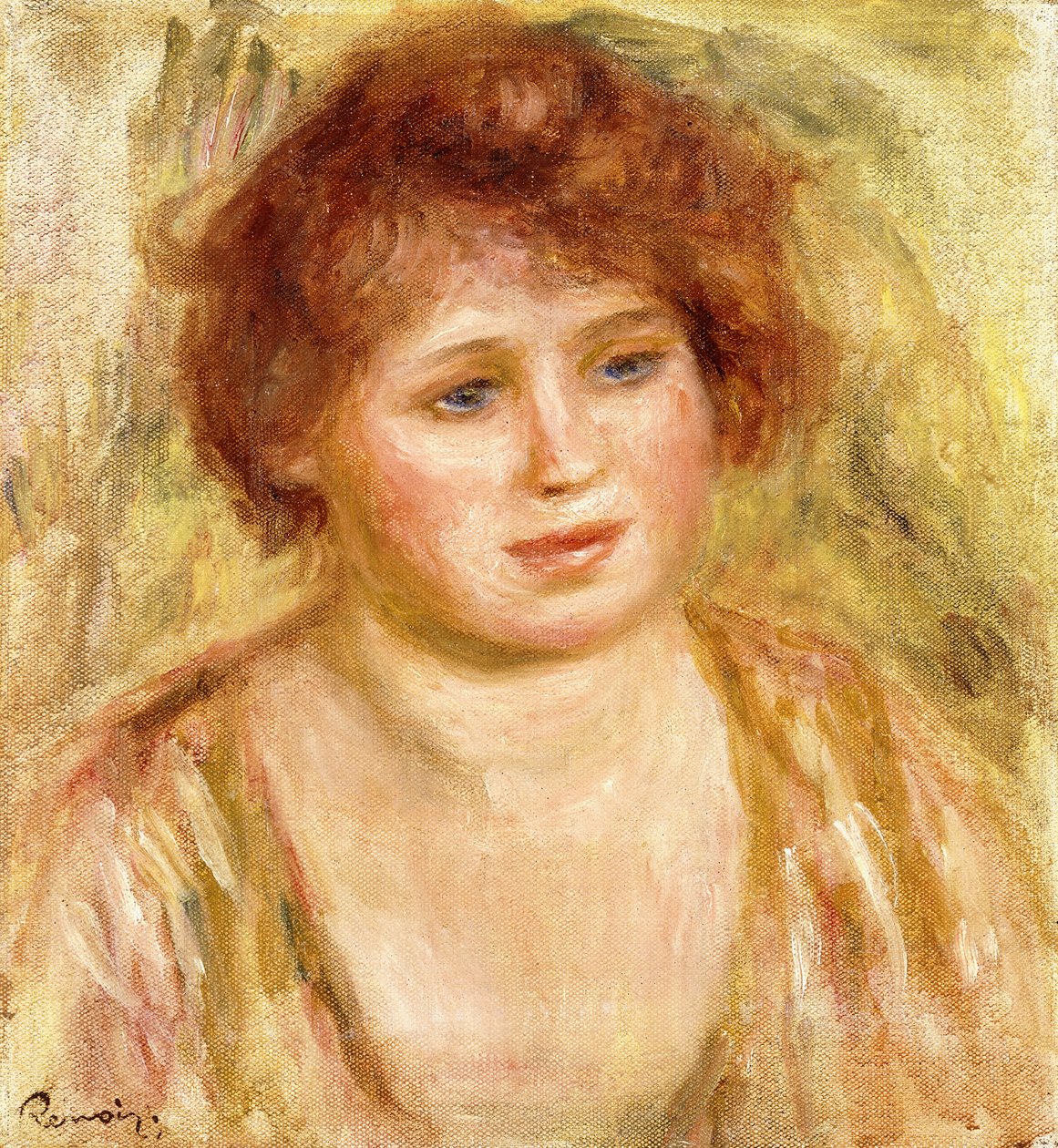 Bir Kadının Başı, 1919 by Pierre Auguste Renoir
