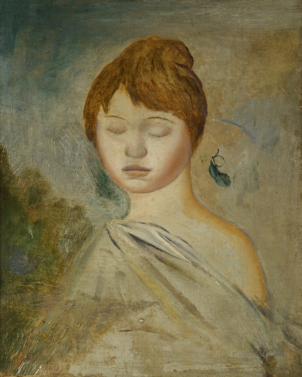 Genç Bir Kadının Başı; Genç Bir Kadının Başı, 1887 dolayları by Pierre Auguste Renoir