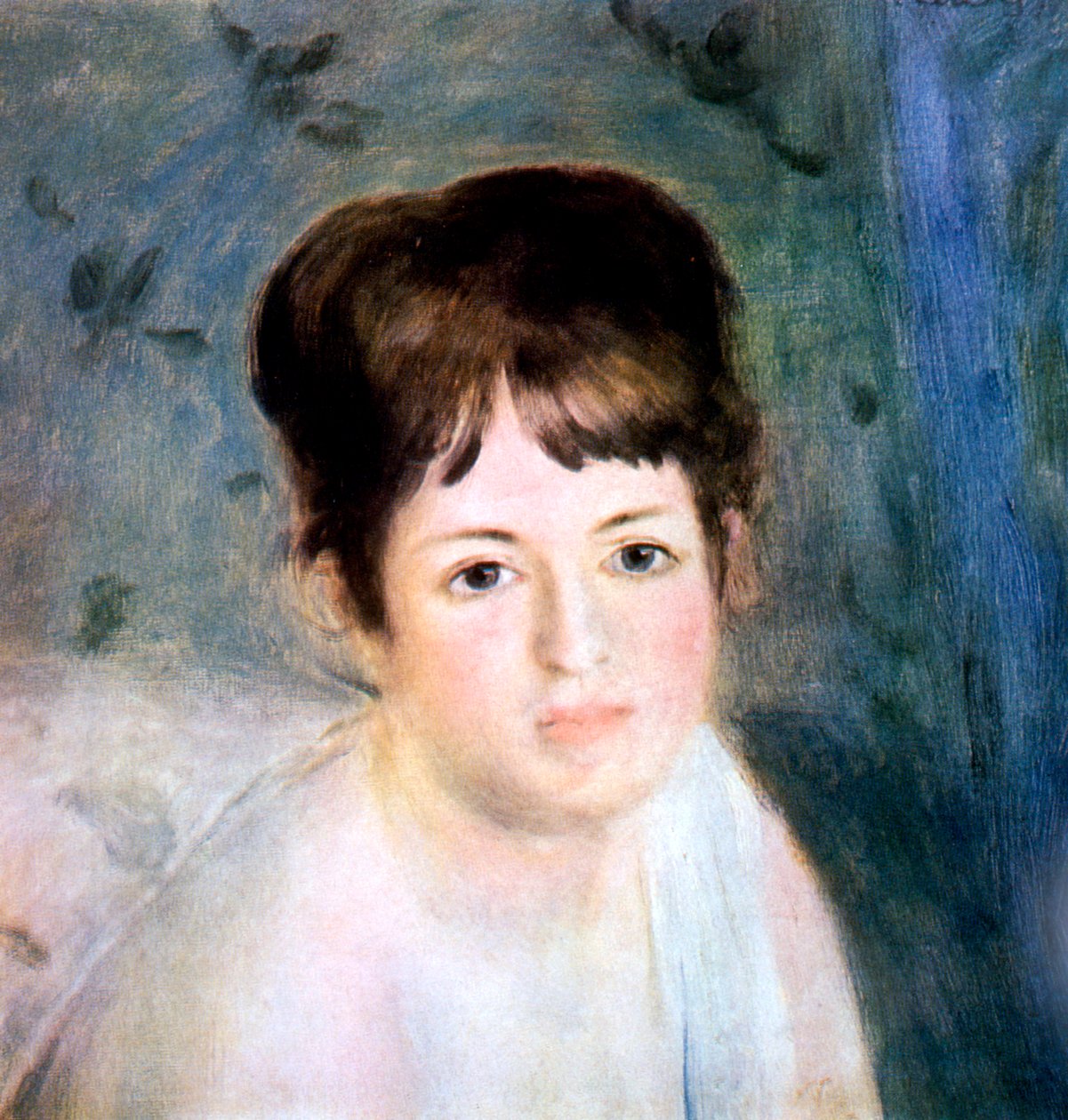 Bir kadının başı, 1876 by Pierre Auguste Renoir