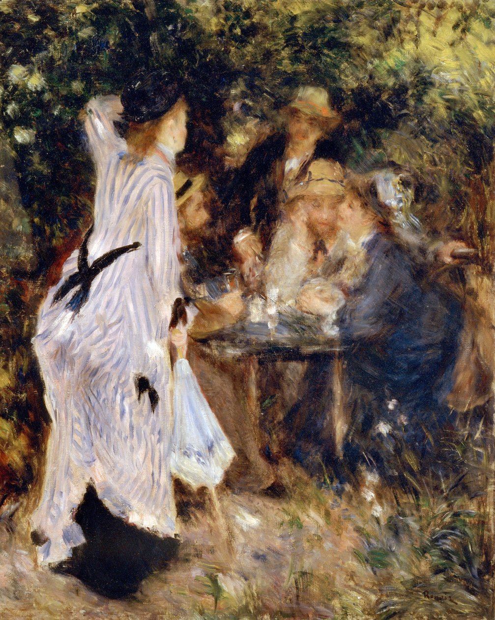 Bahçede Au Jardin du Moulin de la Galette, 1876. by Pierre Auguste Renoir