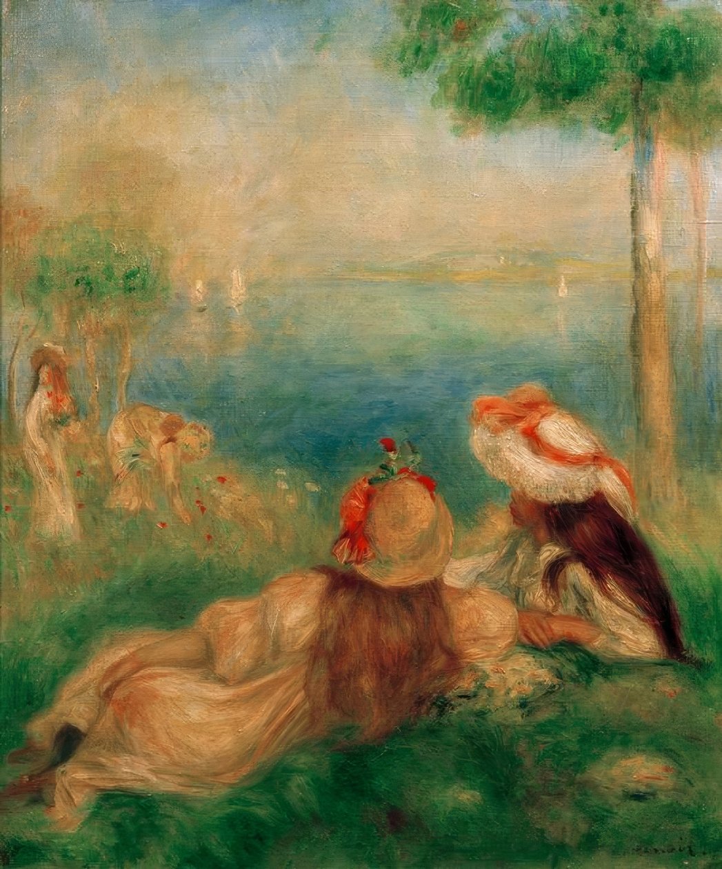 Deniz kenarında genç kızlar by Pierre Auguste Renoir