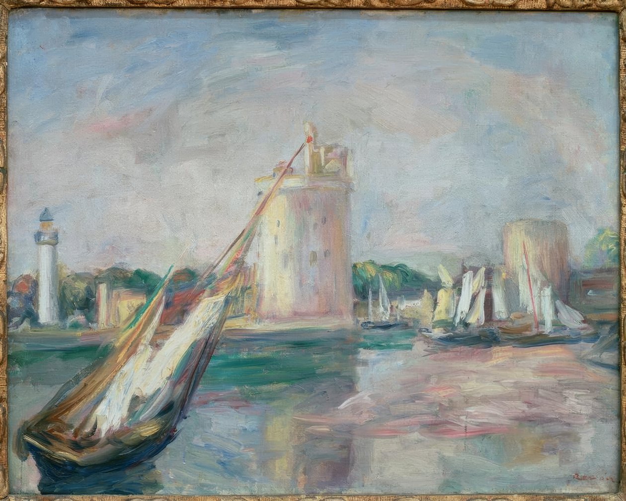 La Rochelle limanına giriş by Pierre Auguste Renoir