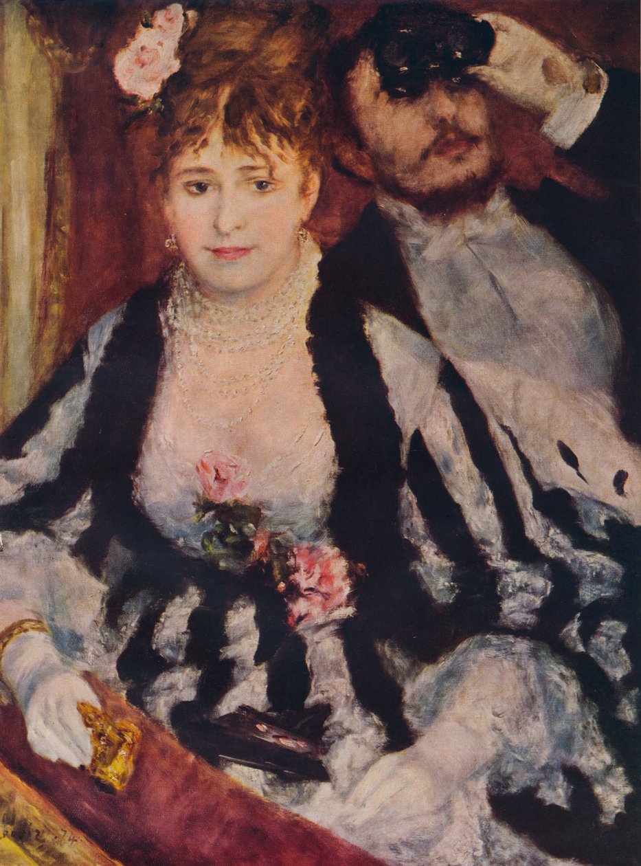 La Loge Tiyatro Kutusu, 1874, 1938 by Pierre Auguste Renoir