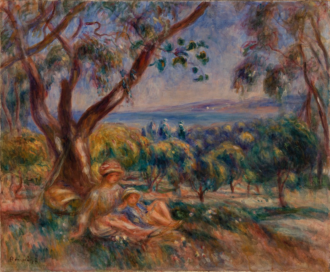 Rakamlarla Manzara, Cagnes yakınlarında by Pierre Auguste Renoir