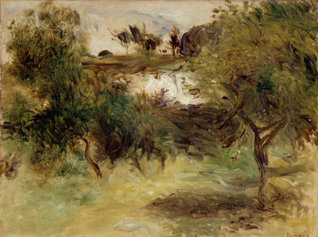Ağaçlı Peyzaj, 19. yüzyıl sonu by Pierre Auguste Renoir
