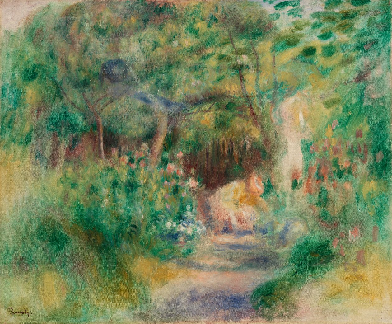 Kadın Bahçıvanlık ile Peyzaj by Pierre Auguste Renoir