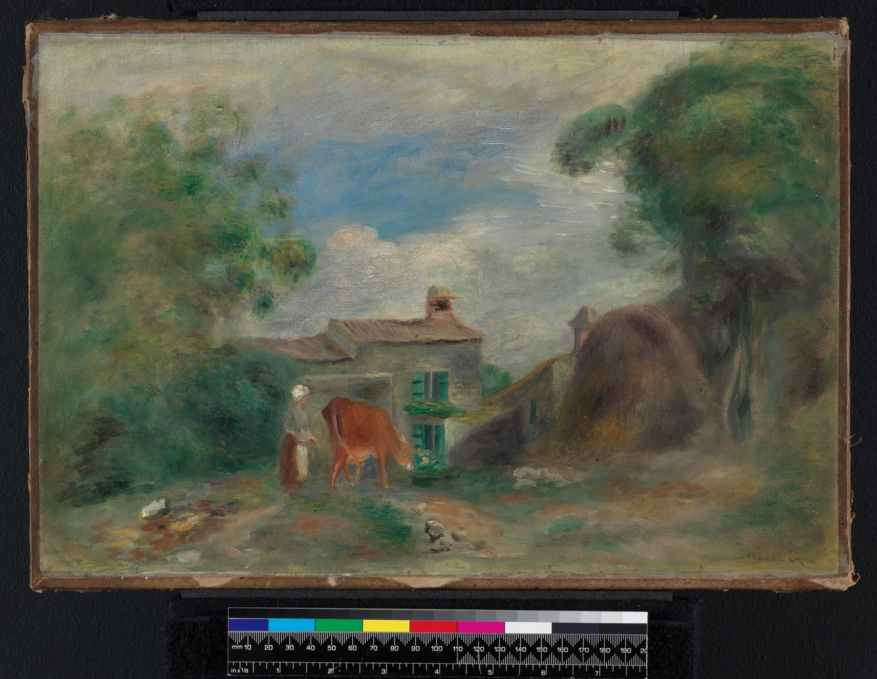 1919 öncesi rakamlarla manzara by Pierre Auguste Renoir