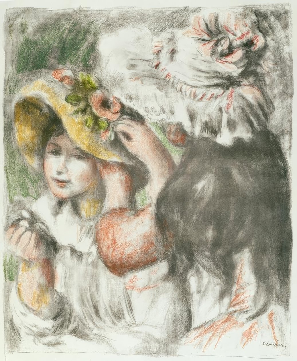 sabitlenmiş şapka by Pierre Auguste Renoir