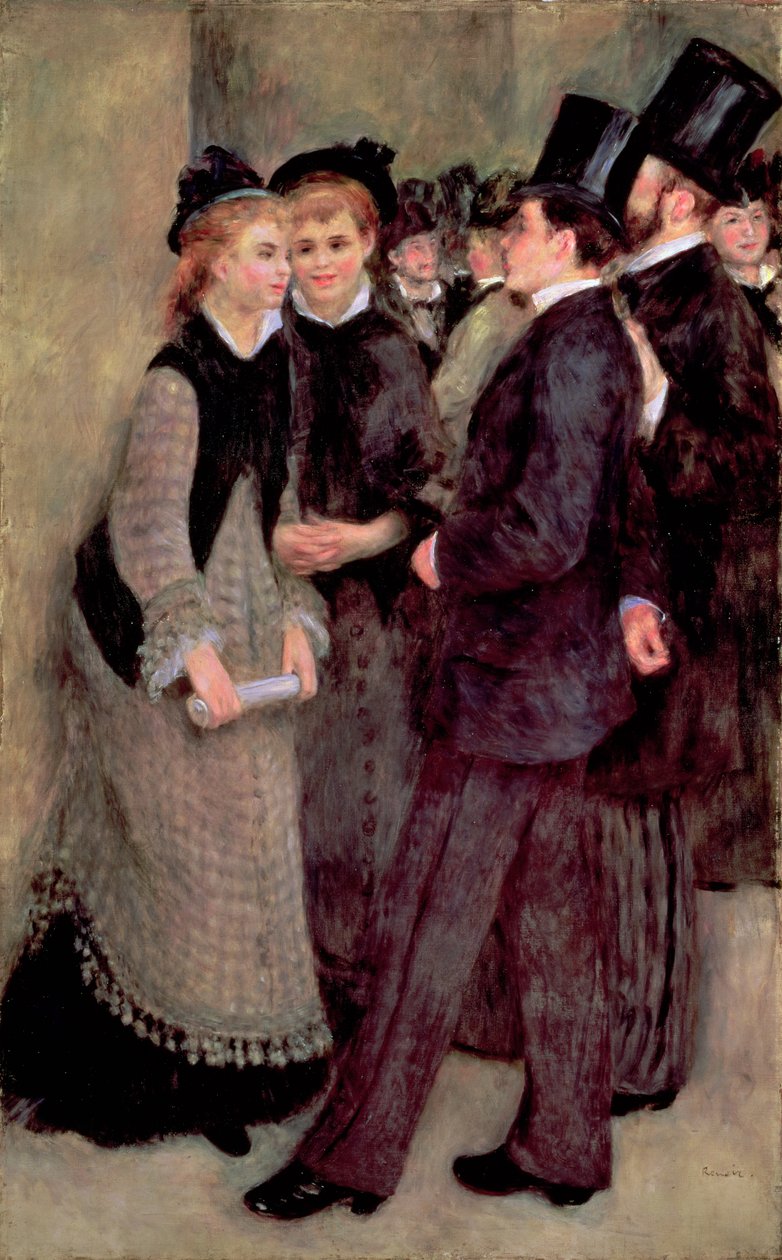 Konservatuardan Çıkış (La Sortie du conservatoire) 1877 (tuval üzerine yağlı boya) by Pierre Auguste Renoir