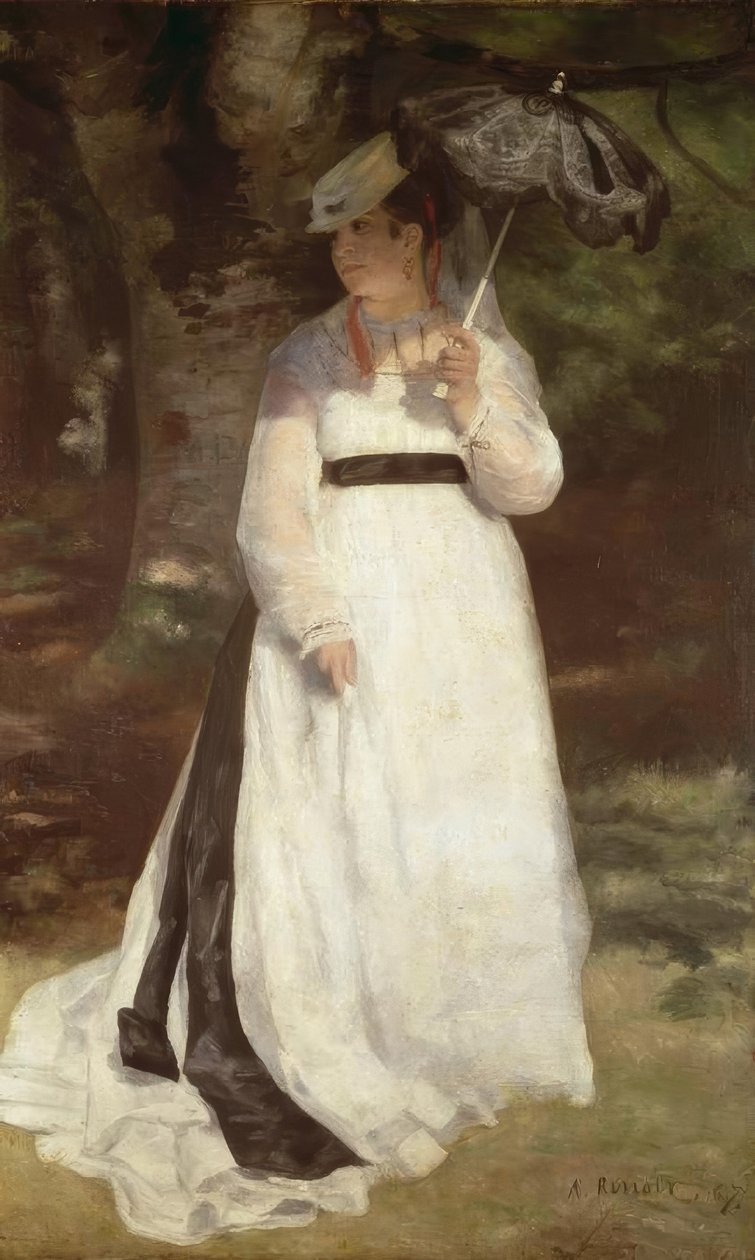 Bir şemsiye ile Lise by Pierre Auguste Renoir