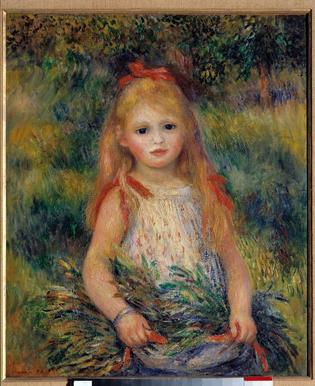 Demetli küçük kız Tablo Pierre Auguste Renoir (1841-1919) 1888, 65 × 54 cm. Sao Paulo, sanat müzesi by Pierre Auguste Renoir