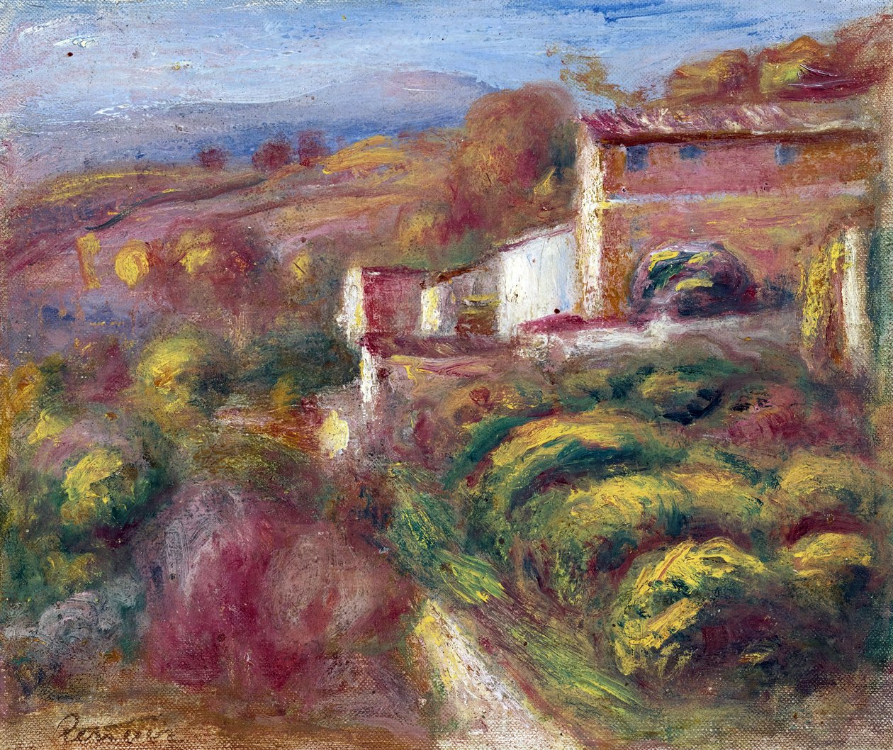 Postane (Cagnes sur mer) - Tablo Pierre Auguste Renoir (1841-1919), - Tuval üzerine yağlı boya by Pierre Auguste Renoir
