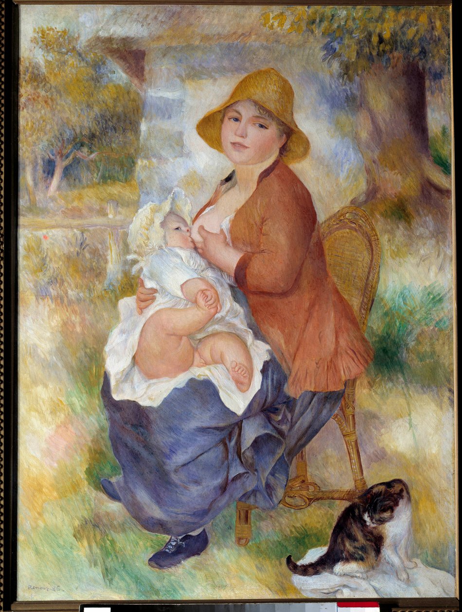 Annelik de meme içindeki çocuk diyor. Pierre Auguste Renoir