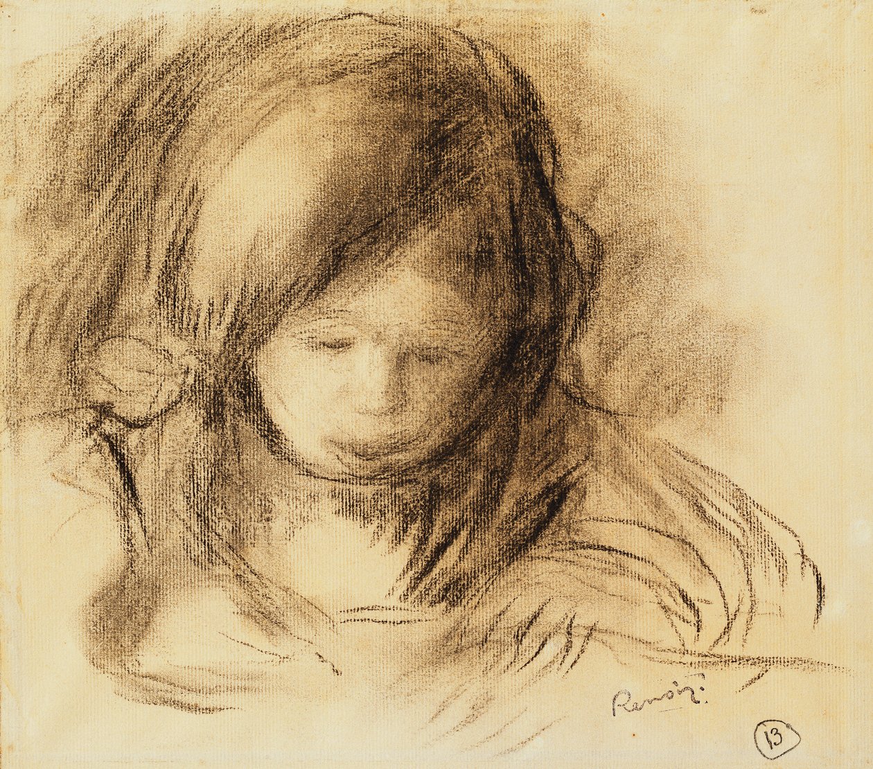Küçük Yazar; Coco Ecrivant, by Pierre Auguste Renoir