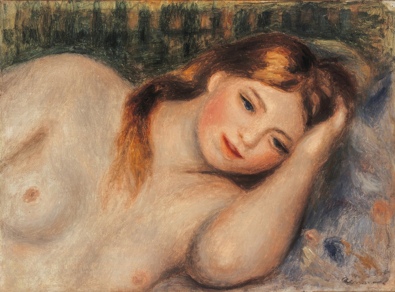 Çıplak genç kız uzanmış, büstü, 1905 by Pierre Auguste Renoir