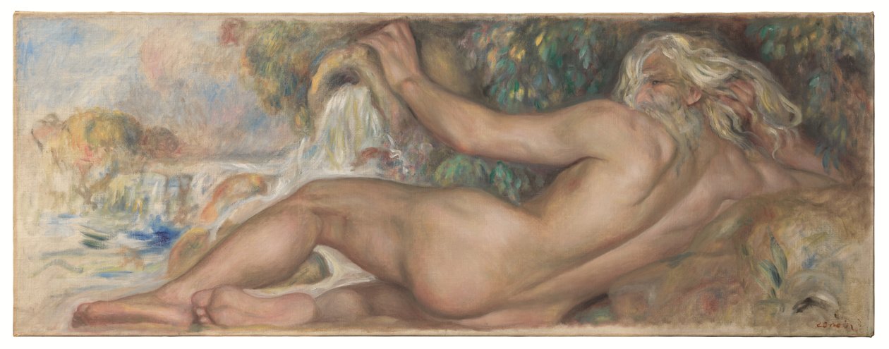 Manzarada veya Nehirde Çıplak by Pierre Auguste Renoir