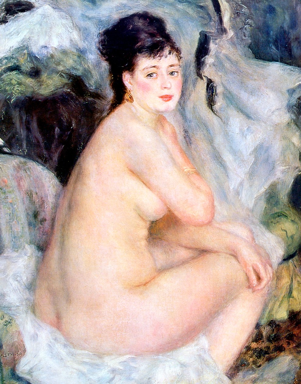 çıplak, 1876 by Pierre Auguste Renoir