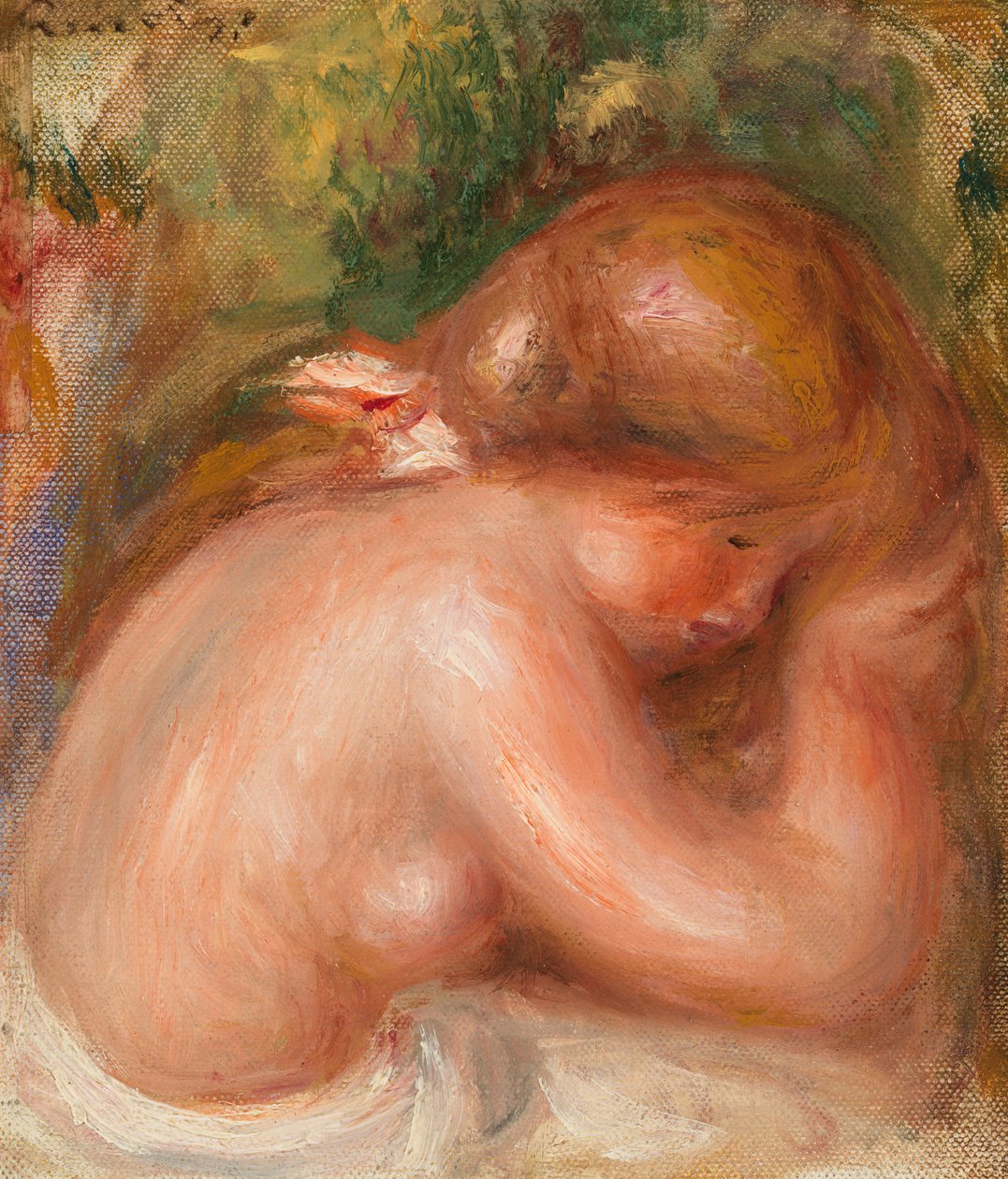 Genç Kızın Çıplak Gövdesi by Pierre Auguste Renoir
