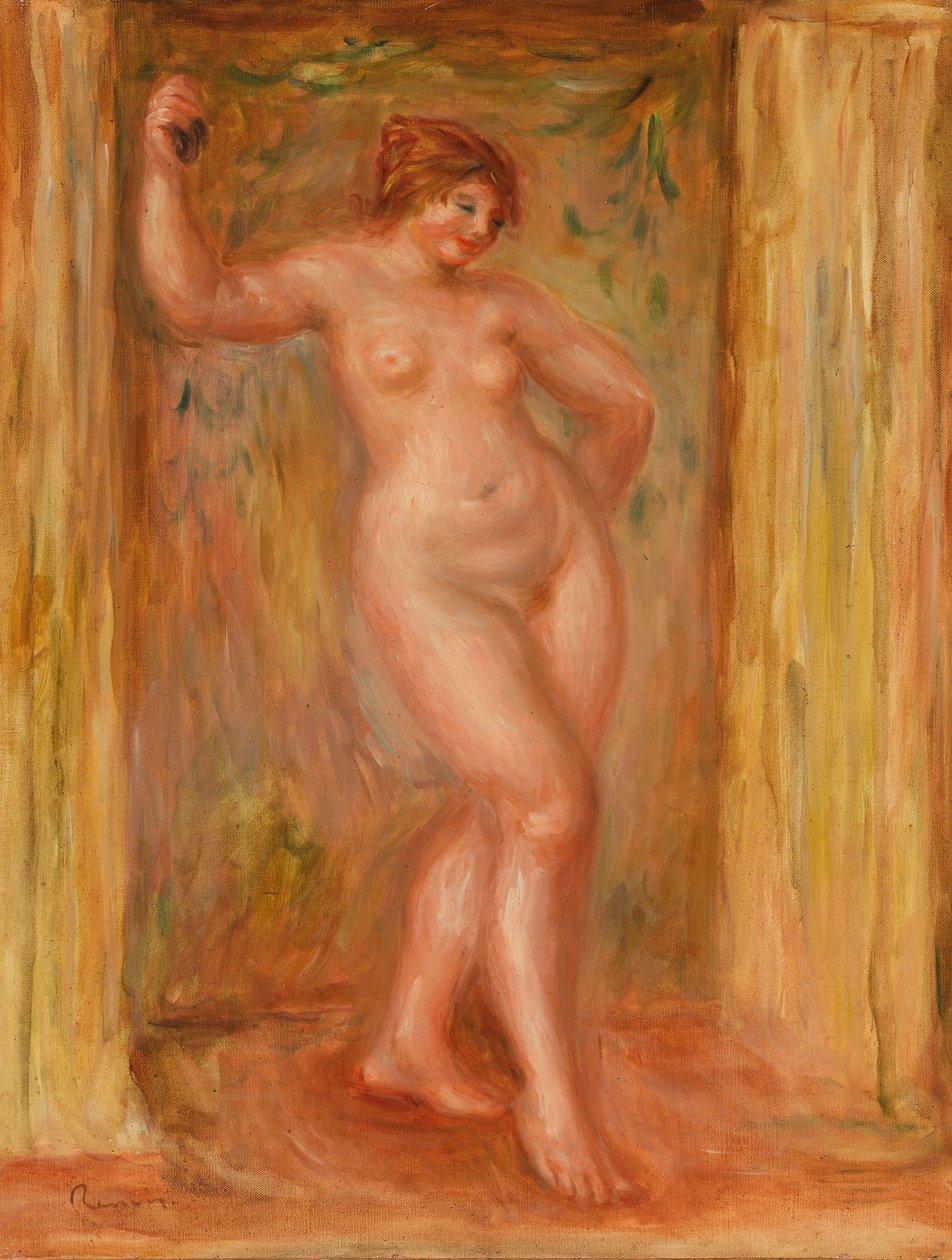 Kastanyet ile çıplak by Pierre Auguste Renoir