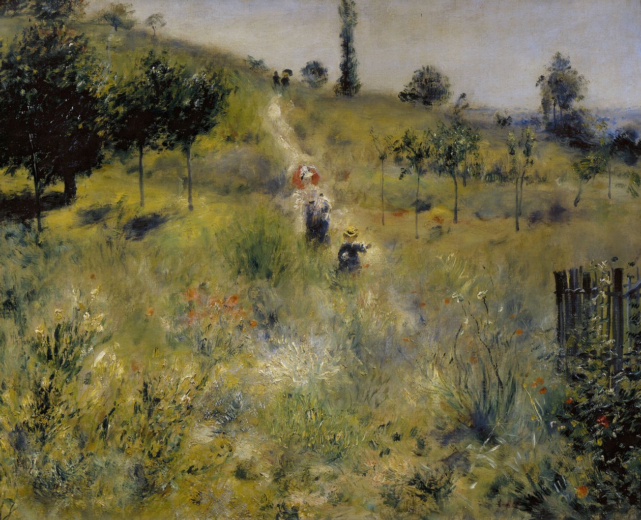 Uzun Otların İçinden Geçen Yol by Pierre Auguste Renoir