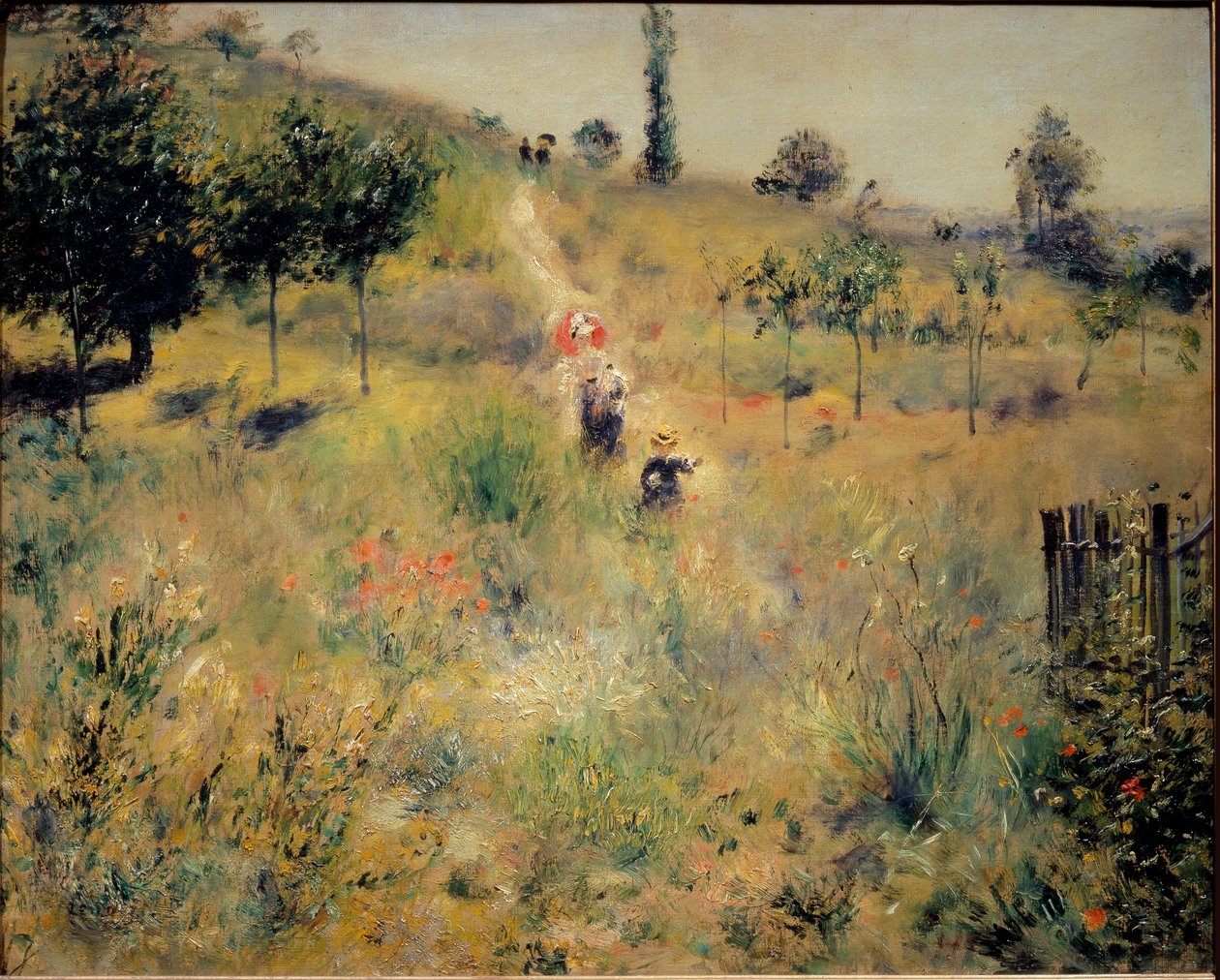 Yüksek otlarda yükselen yol by Pierre Auguste Renoir