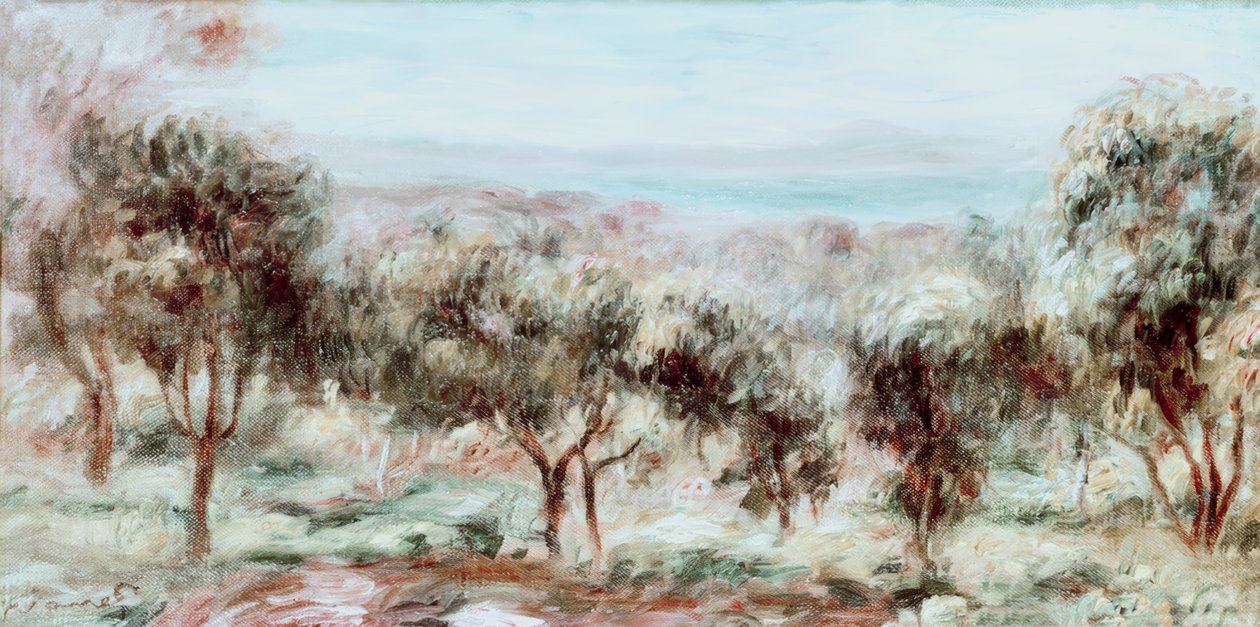 Peyzaj, zeytin ağaçları by Pierre Auguste Renoir