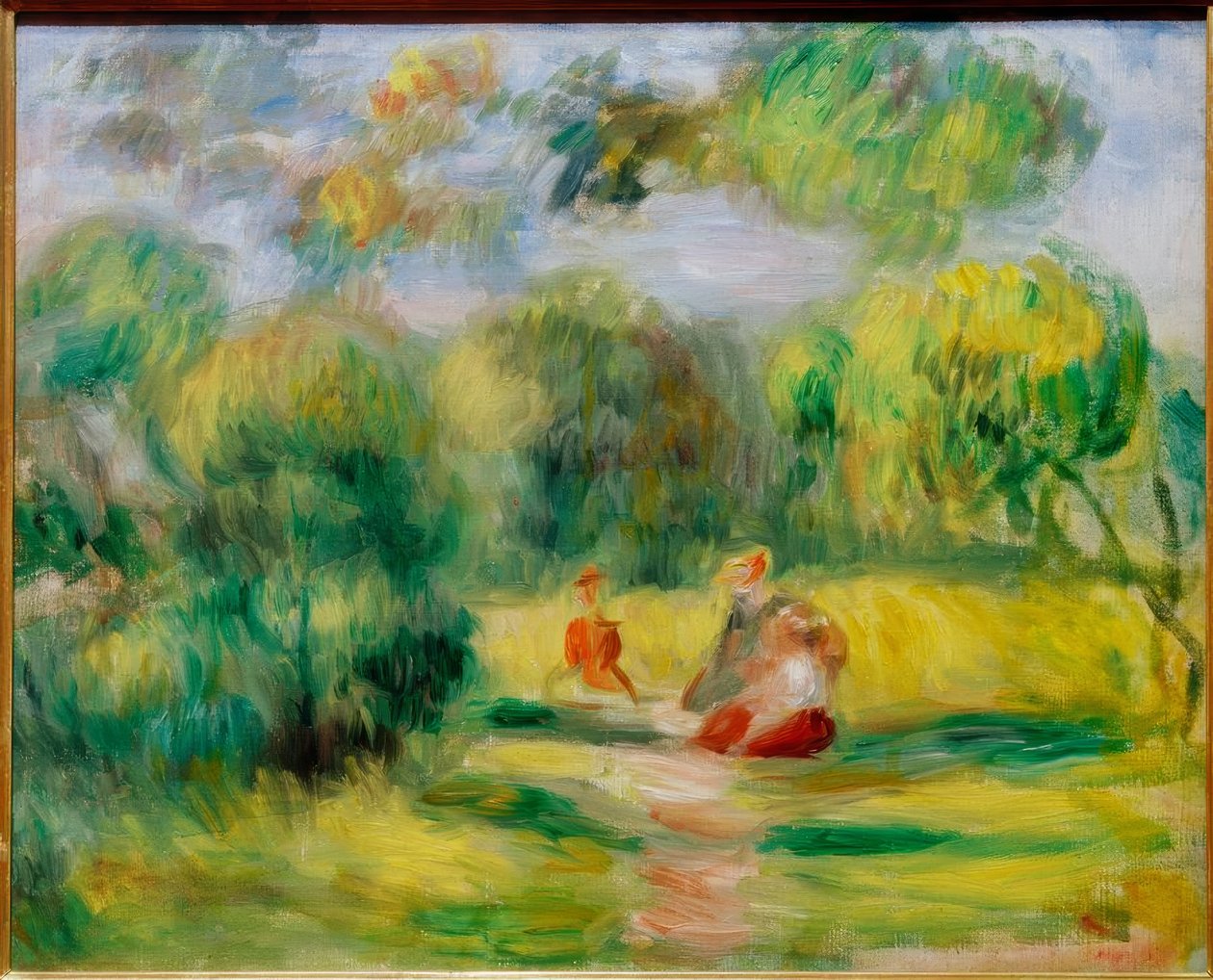 Bir manzaradaki karakterler by Pierre Auguste Renoir