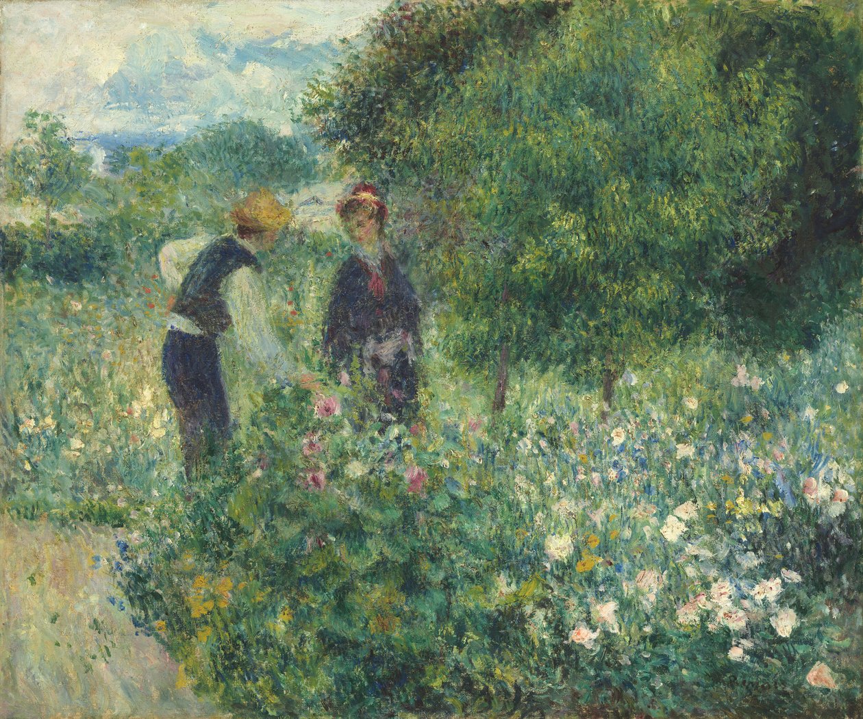 Çiçek toplamak by Pierre Auguste Renoir