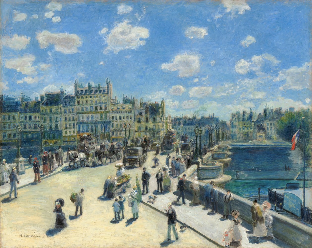 Pont Neuf, Paris, 1872. by Pierre Auguste Renoir