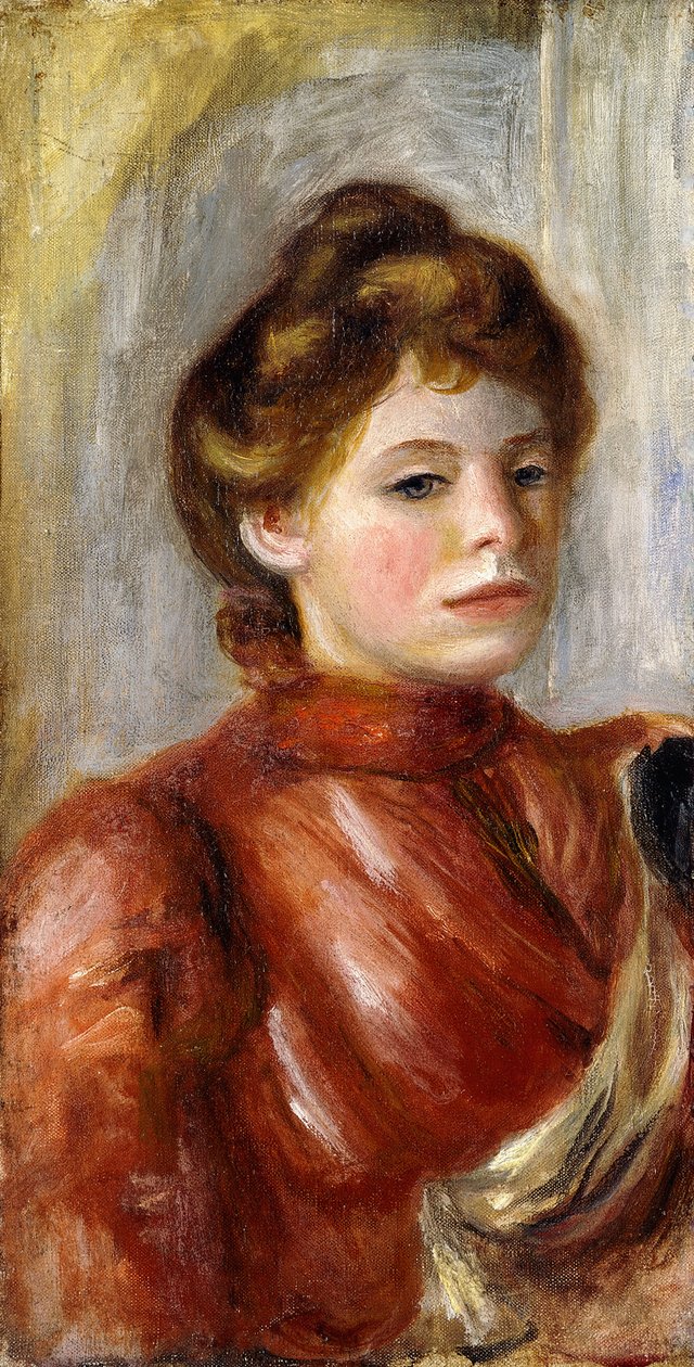 Kadın Portresi; Bir Kadının Portresi, 1891-1892 by Pierre Auguste Renoir