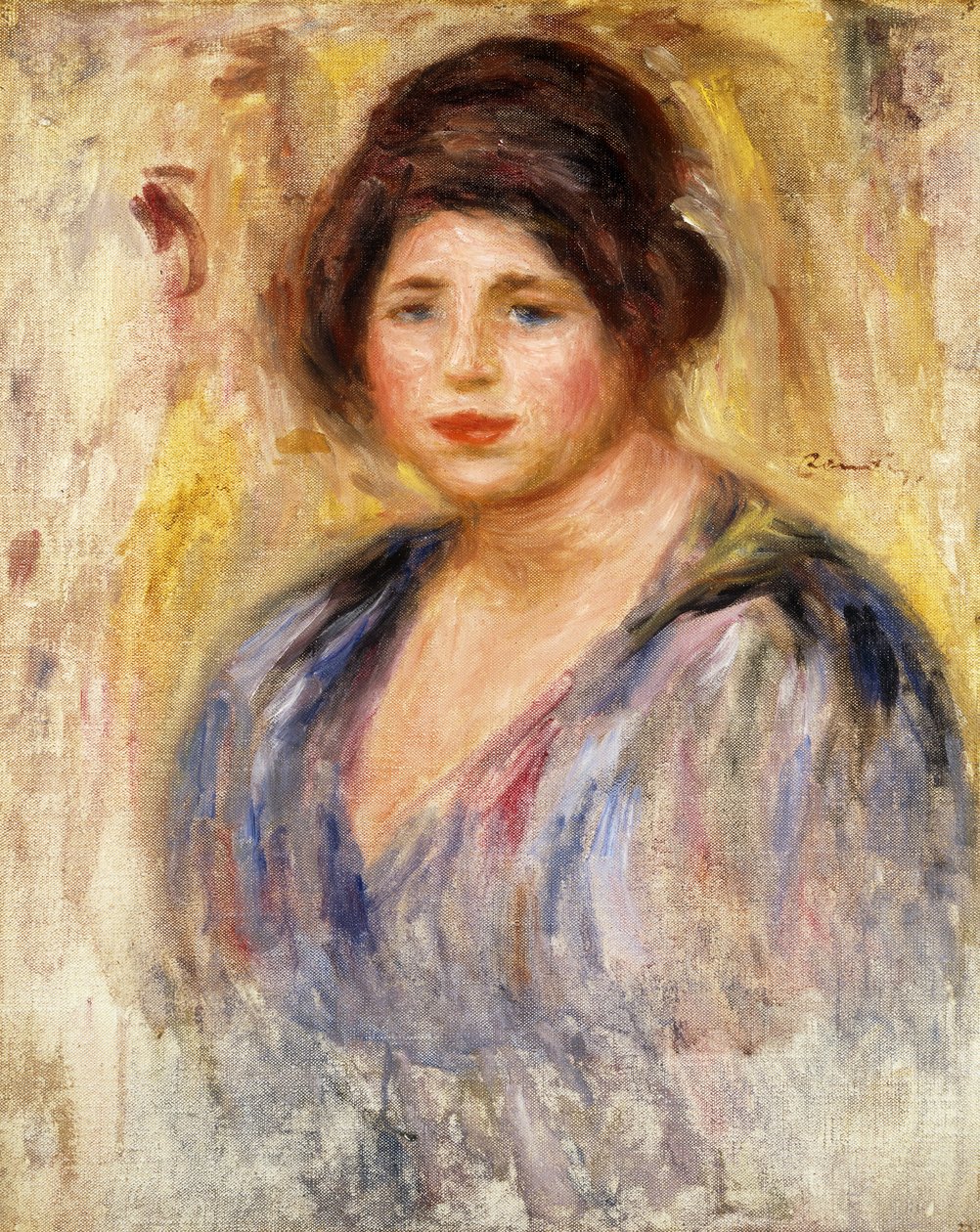 Bir Kadının Portresi; Bir Kadının Portresi, c.1912 by Pierre Auguste Renoir