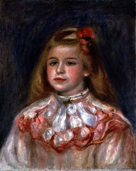 Genç Bir Kızın Portresi, 1895 dolayları (tuval üzerine yağlı boya) by Pierre Auguste Renoir