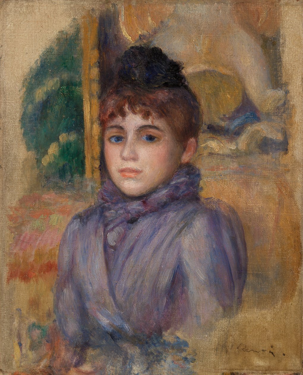 genç bir kadın portresi by Pierre Auguste Renoir