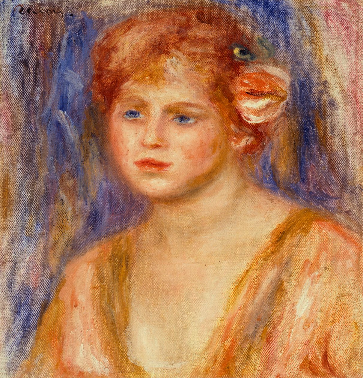 genç bir kızın portresi by Pierre Auguste Renoir